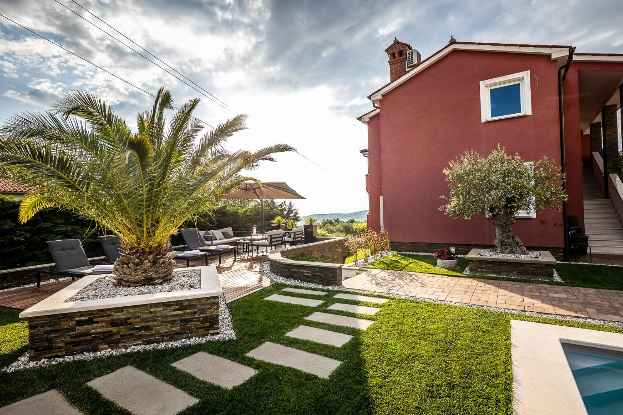 Villa Sunset Pool & Spa Apartments Zgornje Skofije Zimmer foto