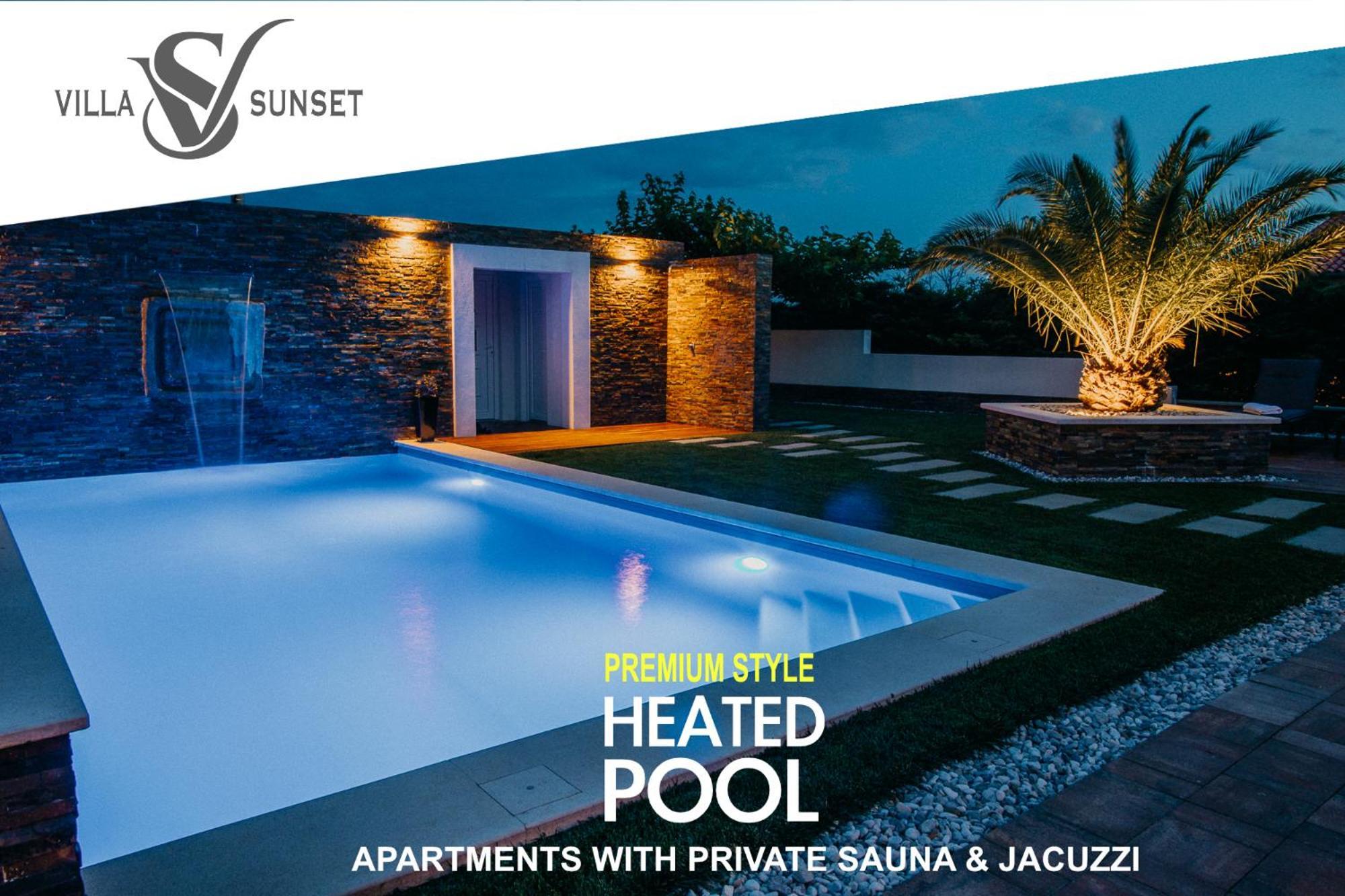 Villa Sunset Pool & Spa Apartments Zgornje Skofije Exterior foto